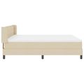 vidaXL Posteľ s pružinovým rámom Krémová 200 x 180 cm látka