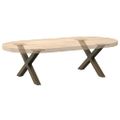 vidaXL Nohy konferenčného stolíka v tvare X, 2 ks, prírodná oceľ, 50 x (30-31) cm, oceľ