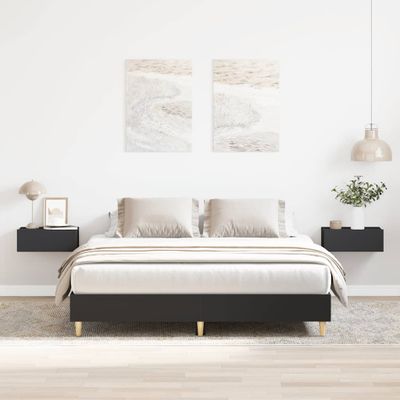 vidaXL Posteľný rám bez matraca čierny 140x200 cm kompozitné drevo