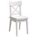 vidaXL Vankúše na sedenie 4 pcs Biela 40 x 40 x 3 cm látka