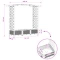 vidaXL Vyvýšený záhon s mriežkou a strechou Hnedá 169 x 40 x 123 cm PP