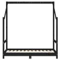 vidaXL Rám detskej postele čierny 70x140 cm masívna borovica