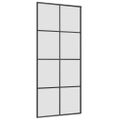 vidaXL Posuvné dvere s kovaním ESG sklo a hliník 90x205 cm