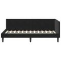 vidaXL Rohový rám postele s čelnou doskou Čierna 80 cm x 200 cm Zamat
