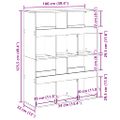 vidaXL Deliaca stena čierna 100x33x125,5 cm kompozitné drevo