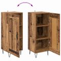 vidaXL Servírovacia skriňa Staré drevo 34,5 x 34 x 90 cm