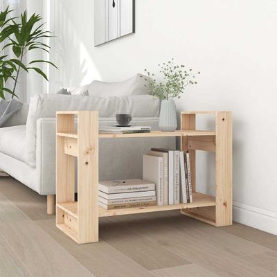 vidaXL Knižnica/deliaca stena 80x35x56,5 cm masívna borovica