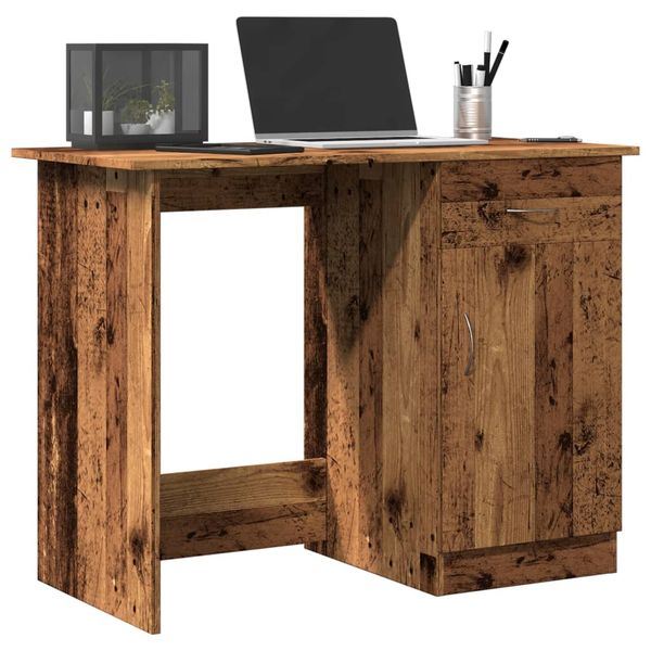 vidaXL Písací stôl, staré drevo 100x50x76 cm, kompozitné drevo