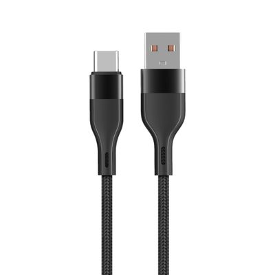 Maxlife MXUC-07 kábel USB - USB-C 1,0 m 3A čierny nylon (OEM0101187)
