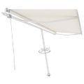 vidaXL Samostatne stojaca automatická markíza 500x350 cm krémová