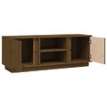 vidaXL TV skrinka medovo-hnedá 110x35x40,5 cm masívna borovica
