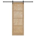 vidaXL Posuvné dvere ORKDAL 83 x 232 cm Borovicový masív Prírodná
