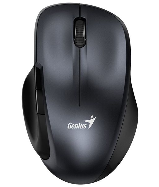 Genius 8200S/Ergonomická/Optická/Pre pravákov/1 200 DPI/Bezdrôtová USB/Šedá Myš, bezdrôtová, optická, 1200dpi, 5 tlacidie, tichá, BlueEye senzor, USB, šedá