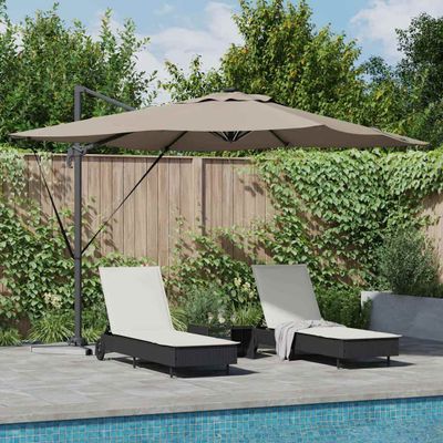vidaXL Slnečník 286 x 284 x 270 cm Hliník a polyester Obdĺžnikový