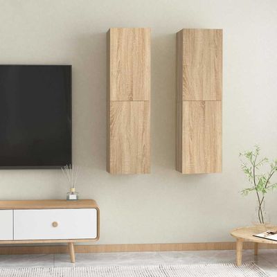 vidaXL TV skrinky 2 ks, dub sonoma 30,5x30x110 cm, kompozitné drevo