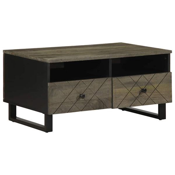 vidaXL Konferenčný stolík, čierny 80x54x40 cm, mangový masív