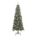 vidaXL Umelý vianočný stromček Zelená 240 cm PVC, plast a oceľ