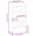 vidaXL Deliaca stena čierna 100x33x187,5 cm kompozitné drevo