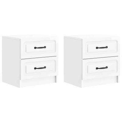 vidaXL Nočný stolík 2 pcs Biela s vysokým leskom 43 x 34,5 x 44,5 cm