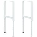vidaXL Rámy na pracovné stoly 2 ks kovové 55x(69x95,5) cm sivé