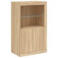 vidaXL Komoda s LED svetlami dub sonoma 181,5x37x100 cm