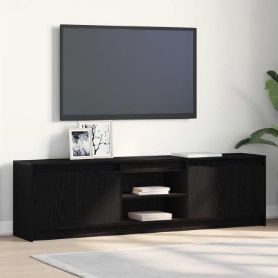 vidaXL TV jednotky 2 pcs Čierna 180 x 34 x 50 cm Kompozitné drevo