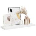 vidaXL Plávajúca nástenná polica, biela 80x23,5x3,8 cm, MDF