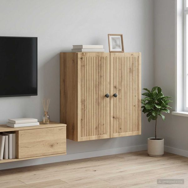 vidaXL Nástenná skrinka 59 x 31 x 60 cm Kompozitné drevo Dub artisan