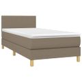 vidaXL Posteľný rám boxsping s matracom sivohnedý 80x200 cm látka