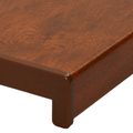 vidaXL Parapetné dosky Hnedé drevo 100 x 45 x 4,5 cm PVC