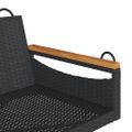 vidaXL Hojdacia lavica čierna 109x62x40 cm polyratan