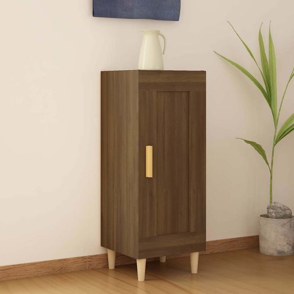 vidaXL Komoda hnedý dub 34,5x34x90 cm spracované drevo