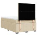 vidaXL Boxspring posteľ s matracom krémová 120x190 cm látka