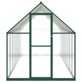 vidaXL Skleník so základovým rámom zelený 445x169x195 cm hliník