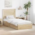 vidaXL Úložná posteľ Sonoma dub 75 x 190 cm Kompozitné drevo