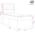 vidaXL Posteľ boxspring s matracom Sivohnedá 90 x 190 cm Látka