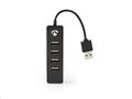 NEDIS UHUBU2420BK USB hub | 4portový | USB 2.0 | čierny