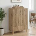 vidaXL Servírovacia skriňa Dub artisan 66 x 34,5 x 95 cm