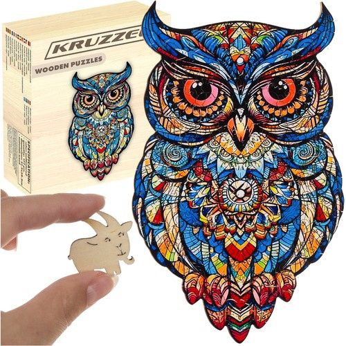 Drevené puzzle Kruzzel 24551 Sova
