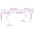 vidaXL Jedálenský stolík v tvare X 180x90x75,5 cm borovica a oceľ