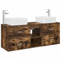 vidaXL Set kabinetov do kúpeľne 3 ks Dymový dub 49,5 x 41 x 63 cm