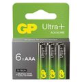 Alkalická batéria GP Ultra Plus LR03 (AAA), 6 ks