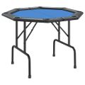 vidaXL Skladací pokrový stôl pre 8 hráčov modrý 108x108x75 cm