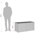 vidaXL Záhradný úložný box čierny 283 l polyratan