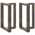 vidaXL Nohy k jedálenskému stolu v tvare T, 2 ks, čierne, 50x35x(72-73) cm, oceľ