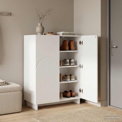 vidaXL Skrinka na topánky 73 x 38 x 87,5 cm Kompozitné drevo Biela
