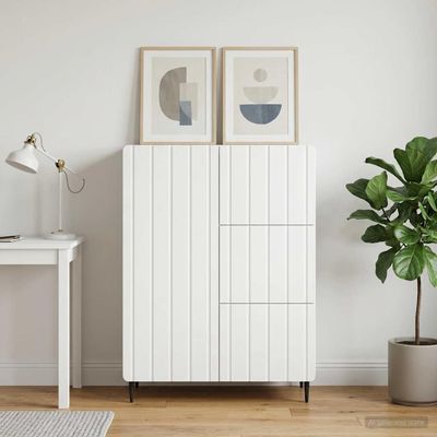vidaXL Servírovacia skriňa Biela 66 x 34,5 x 91,5 cm Kompozitné drevo