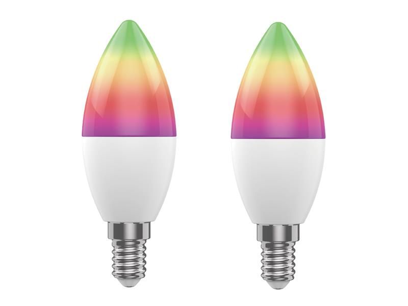 Smart LED žiarovka E14 5W RGB CCT WOOX R9075/2pack WiFi Tuya sada 2ks