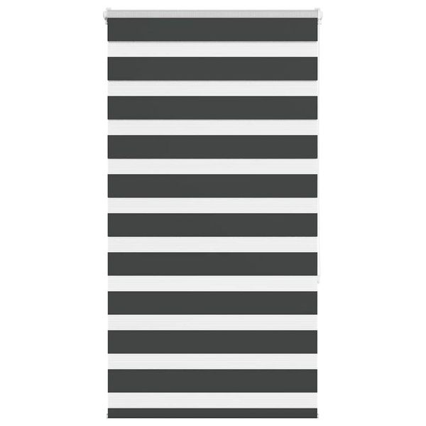 vidaXL Zebra roleta čierna 75x150 cm šírka látky 70,9 cm polyester
