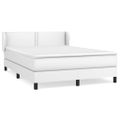 vidaXL Boxspring posteľ s matracom biela 140x200 cm umelá koža